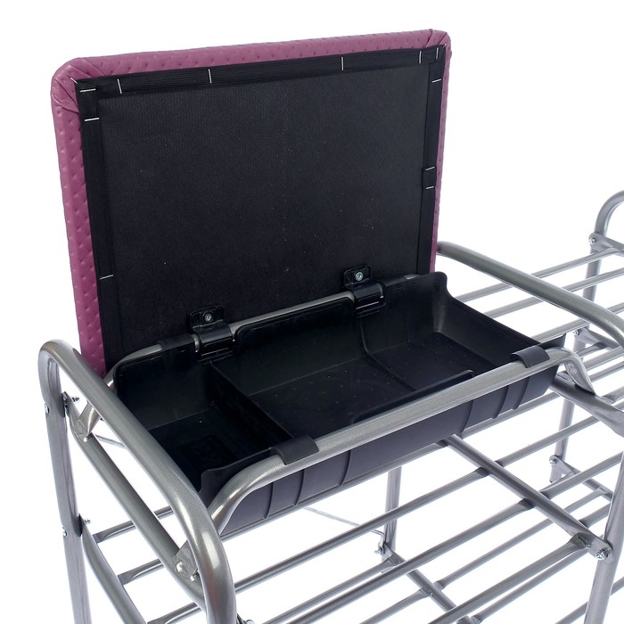 Этажерка с полкой"Люкс 5", цвет баклажан