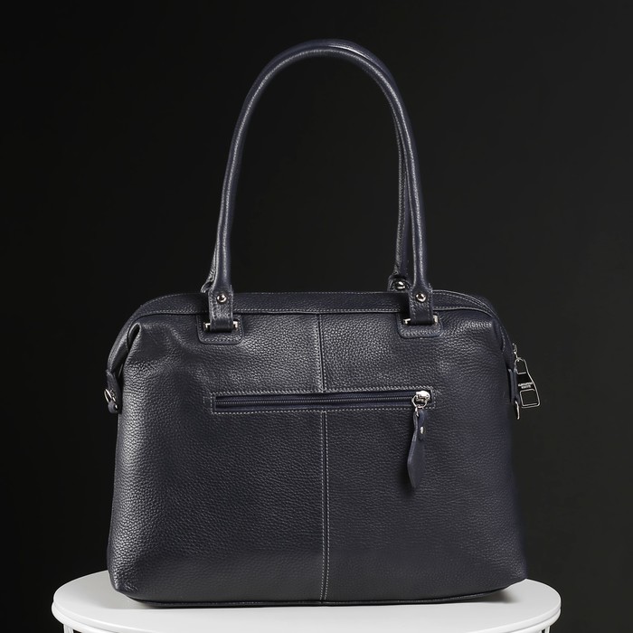 Сумка женская, отдел с перегородкой на молнии, 2 наружных кармана, цвет синий