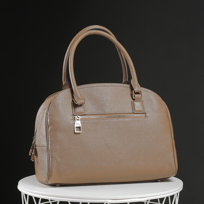 Сумка женская, отдел на молнии, наружный карман, цвет бежевый