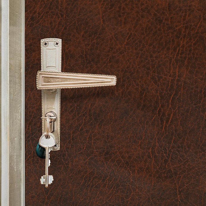 Комплект для обивки дверей 110 × 205 см: иск.кожа, поролон 5 мм, гвозди, струна, МИКС, «Рулон»