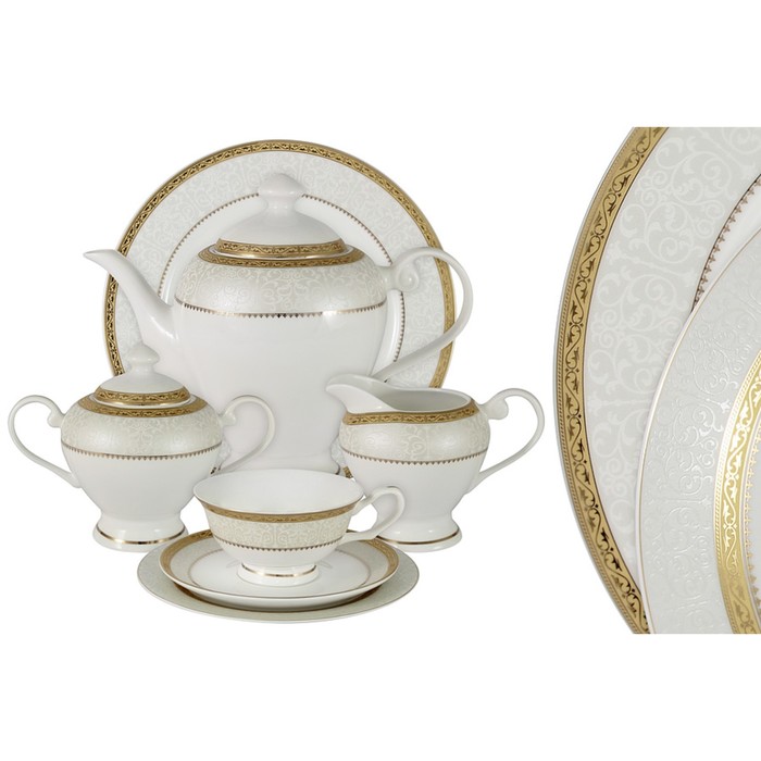 Чайный сервиз "Бостон Голд", 40 предметов, на 12 персон