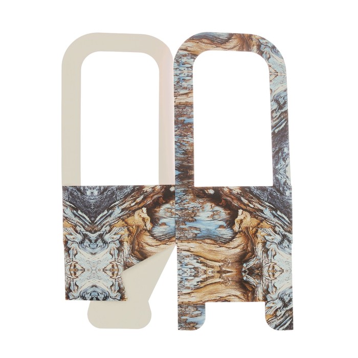 Мини–коробка из микрогофрокартона «Разводы», 12 см × 12 см × 22 см