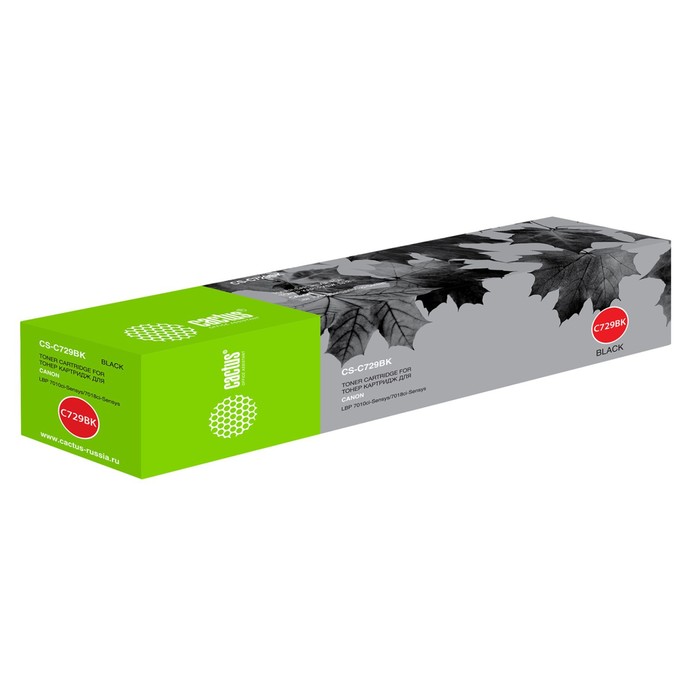 

Картридж Cactus CS-C729BK для Canon i-SENSYS LBP-7010C/LBP-7018C (1200k), черный