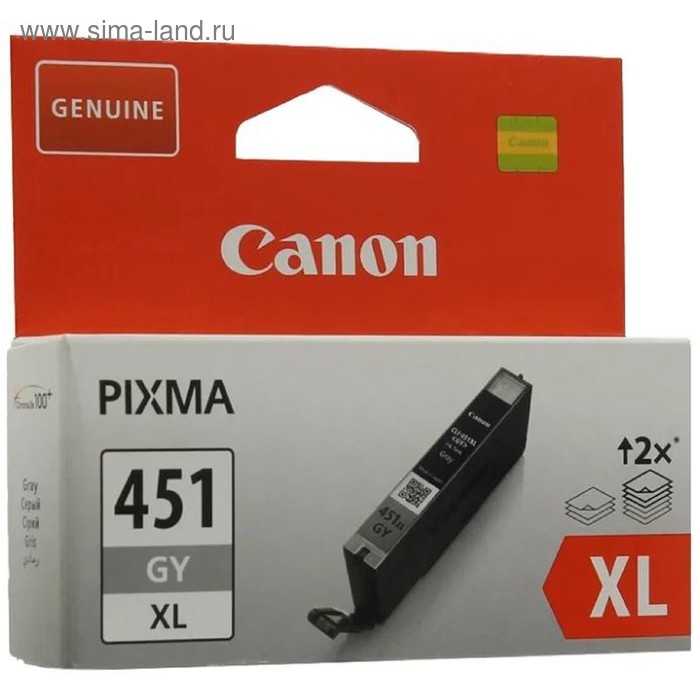 

Картридж струйный Canon CLI-451XLGY 6476B001 серый для Canon Pixma MG6340