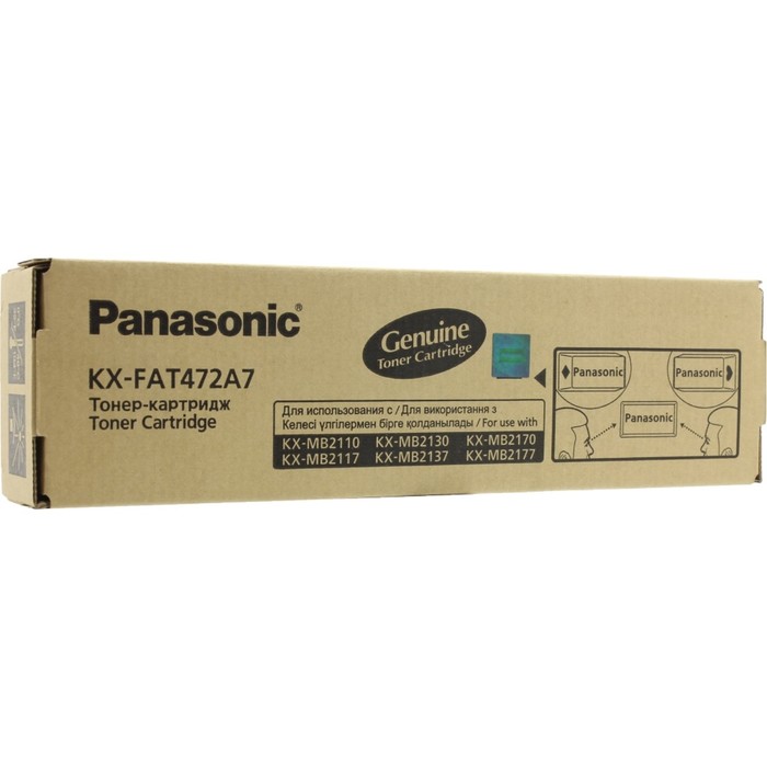 Тонер Картридж Panasonic KX-FAT472A7 черный для Panasonic KX-MB2110/2130/2170 (2000стр.)