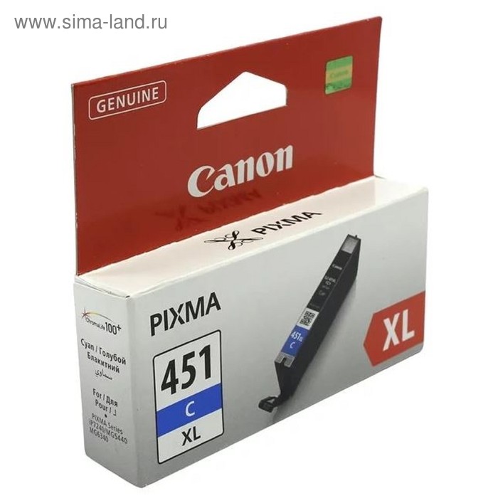 

Картридж струйный Canon CLI-451XLC 6473B001 голубой для Canon Pixma iP7240/MG6340/MG5440