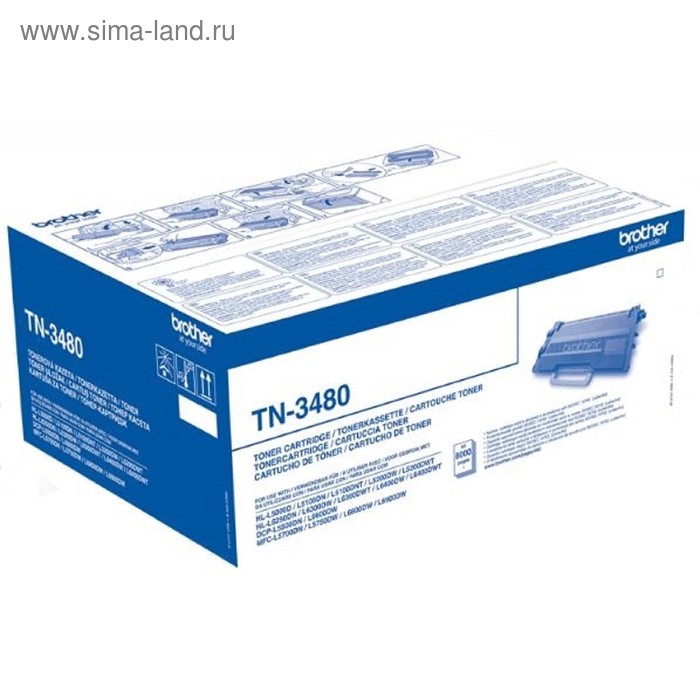 фото Картридж brother tn3480 для hl-l5000d/l5100dn/l5100dnt/l5200dw/l5200dwt (8000k), черный