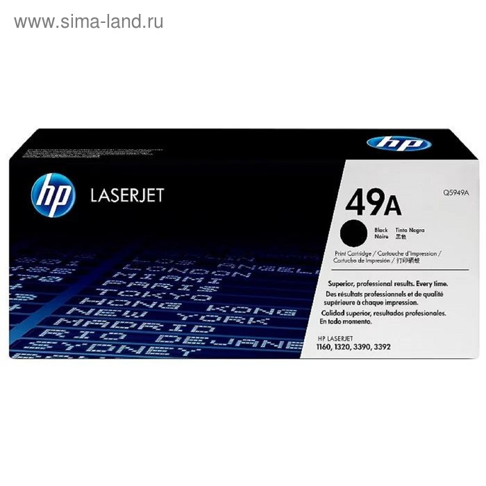 Картридж HP 49A Q5949A для LJ 1320/1160 (2500k), черный тонер картридж hp q5949a for lj 1320 1160 2500p