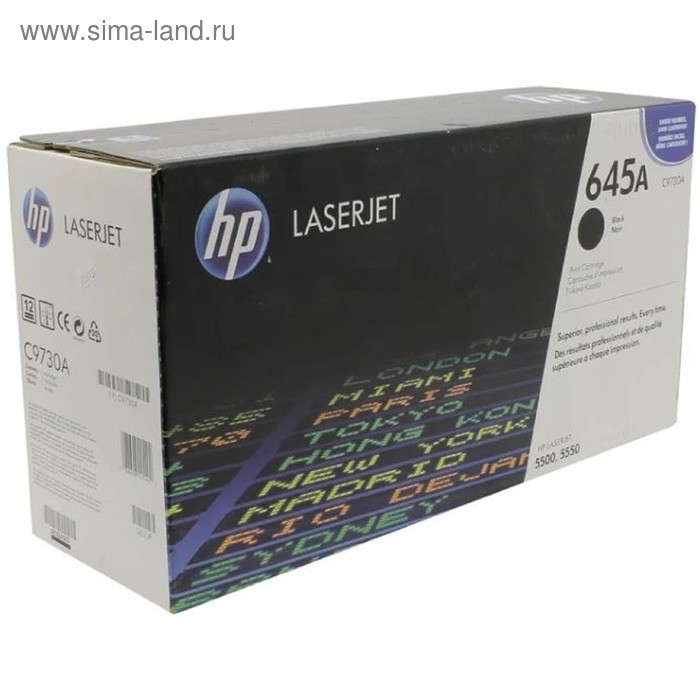 

Тонер Картридж HP 645A C9730A черный для HP 5500/5550dn/5550dtn/5550hdn/5550n (13000стр.)