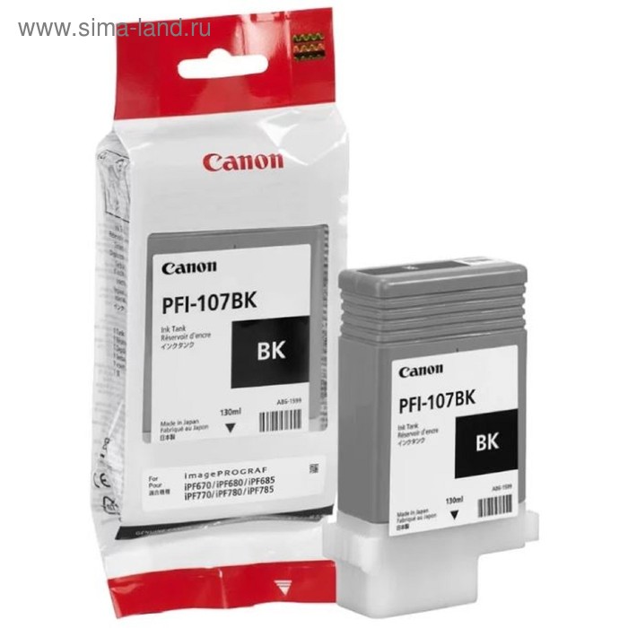 

Картридж струйный Canon PFI-107 BK черный для Canon iP F680/685/780/785