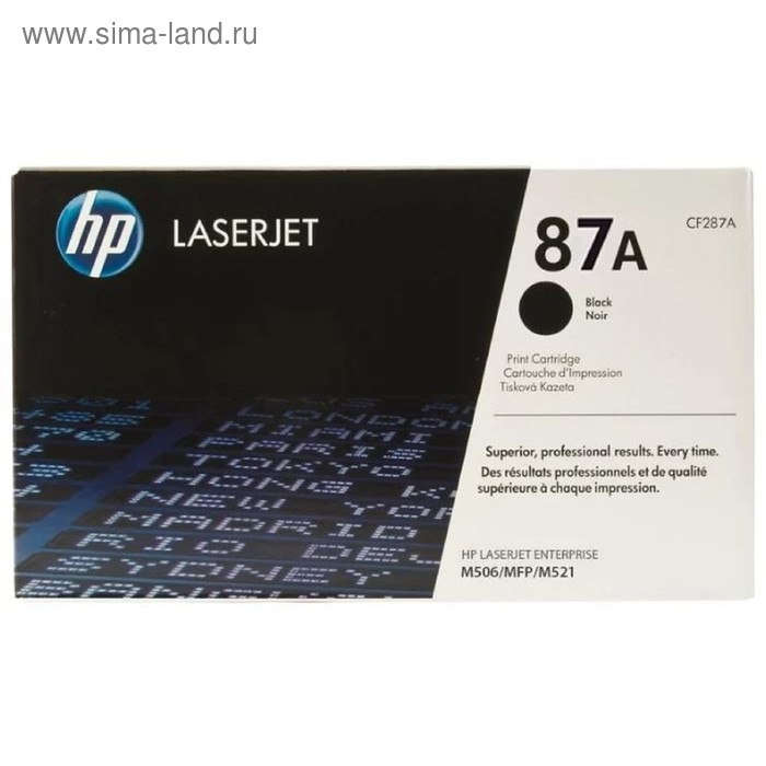 цена Тонер Картридж HP 87A CF287A черный для HP LJ Ent M506/M527 (9000стр.)