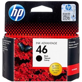 

Картридж струйный HP 46 CZ637AE черный для HP DJ Adv 2020hc/2520hc (1500стр.)