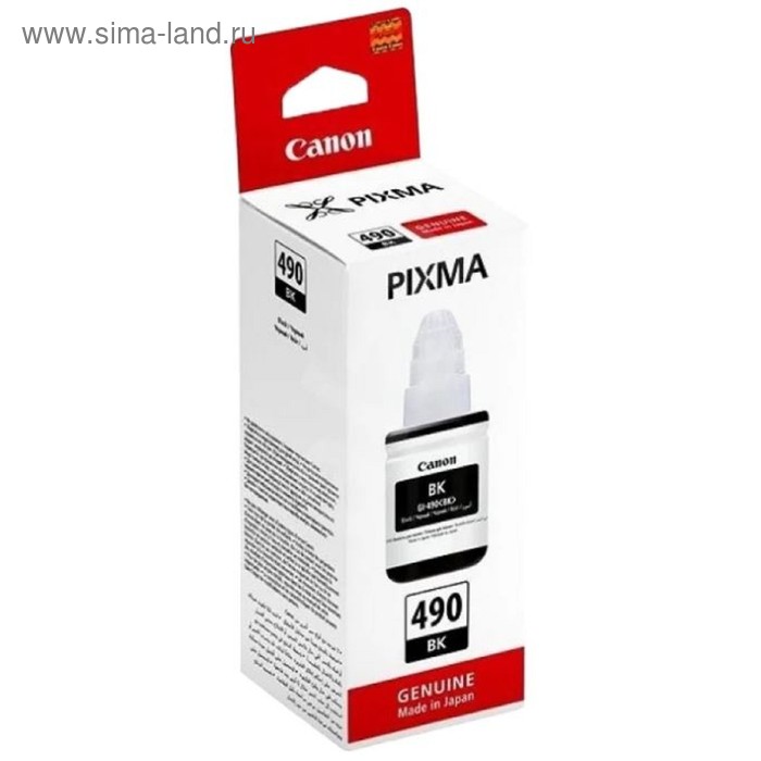 Чернила Canon GI-490BK 0663C001 черный для Canon Pixma G1400/2400/3400 (135мл) цена и фото