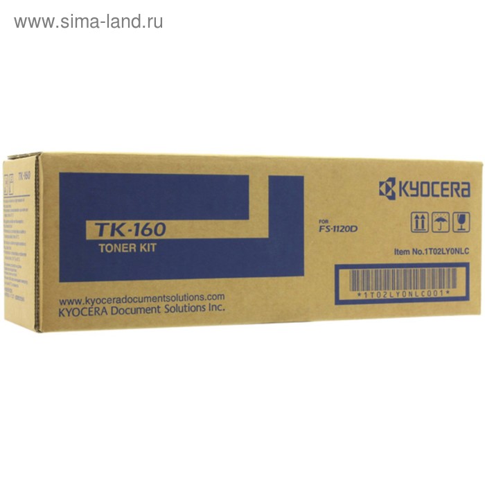 Тонер Картридж Kyocera TK-160 черный для Kyocera FS-1120D чип картриджа tk 160 для kyocera ecosys p2035d fs 1120 fs 1120d p2035dn 2 5k