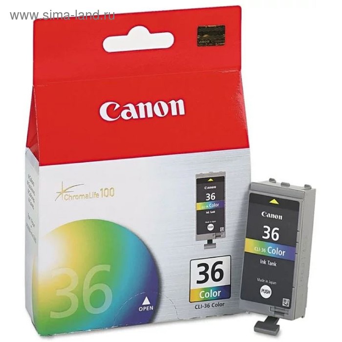 цена Картридж струйный Canon CLI-36 1511B001 многоцветный для Canon Pixma 260mini