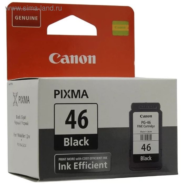 

Картридж струйный Canon PG-46 9059B001 черный для Canon Pixma E404/E464 (15мл)