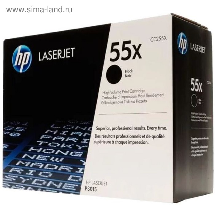 

Тонер Картридж HP 55X CE255X черный для HP LJ P3015 (12500стр.)