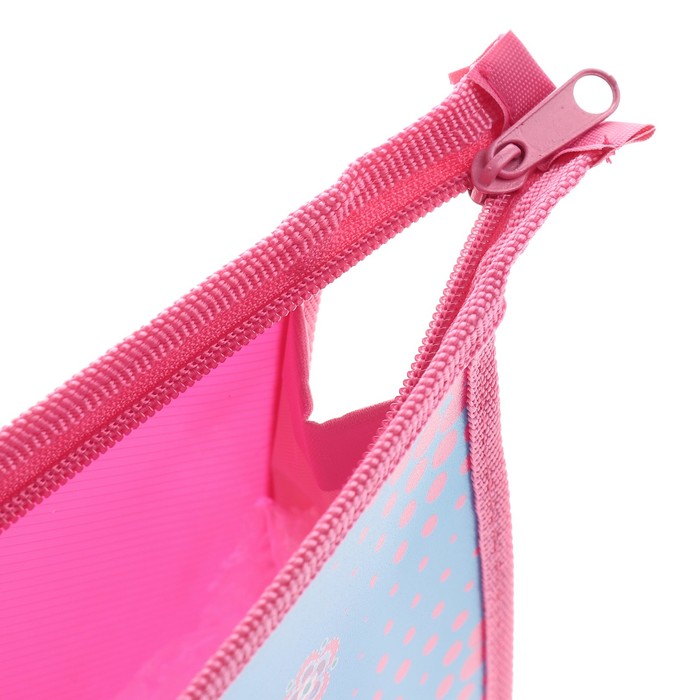 Папка для тетрадей А5, молния сверху, пластиковая "Модная мяу"