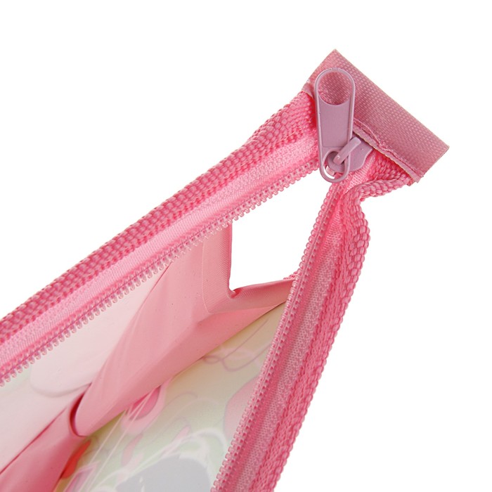 Папка для тетрадей А5, молния сверху, пластиковая "Силуэт принцессы"