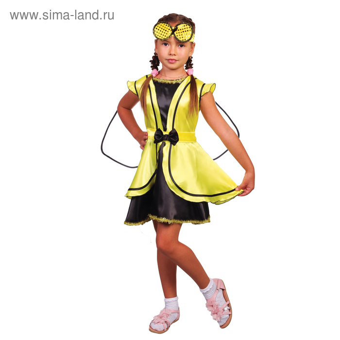 фото Карнавальный костюм "муха", платье, повязка, р-р 30, рост 110-116 см страна карнавалия
