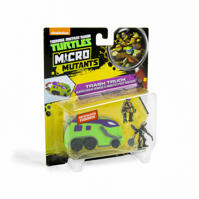 Набор игровой " Мусоровоз Черепашек Ниндзя", с фигурками Донни и солдатом клана Фут