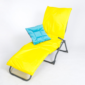 Подушка-матрас водоотталкивающий, цвет жёлтый размер 195х63х3,5 см, оксфорд, полиэстер 100%, синтетическое волокно Ош