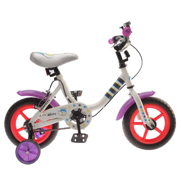 Велосипед 12" Graffiti Minky белый