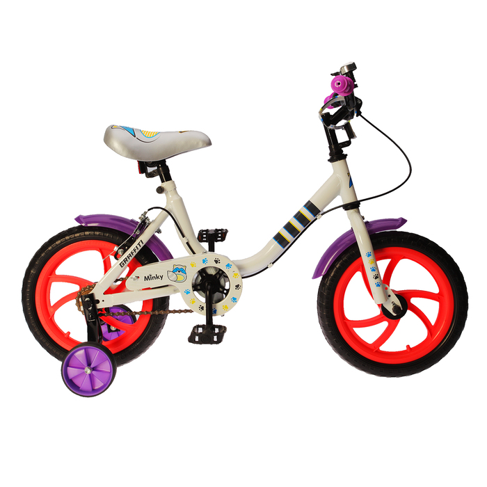 Велосипед 14" Graffiti Minky белый
