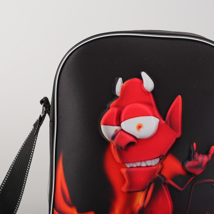Сумка молодежная "Чёртик", отдел на молнии, регулируемый ремень