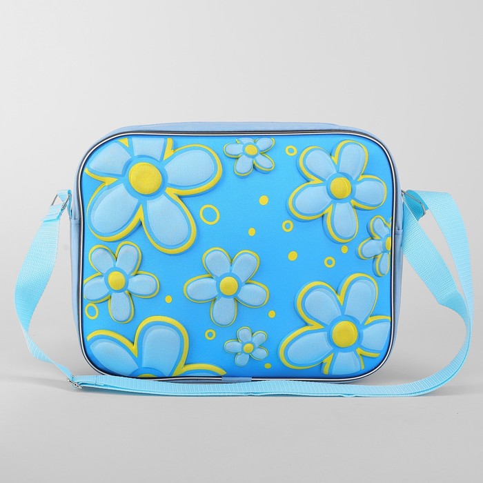 Сумка молодежная С-3D, 35*9*27, отдел на молнии, регул ремень, цветы