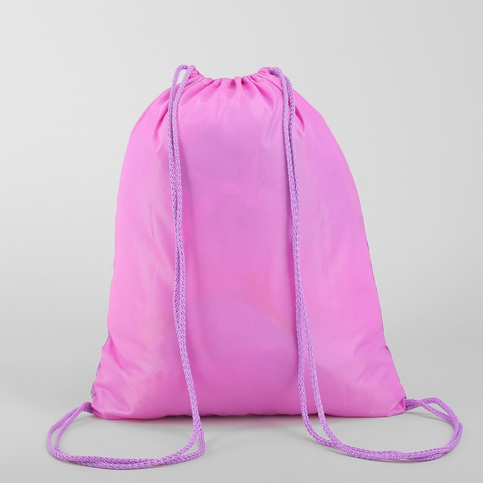 Мешок для обуви "Зайка на розовом", отдел на шнурке