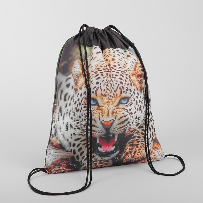 Мешок для обуви "Леопард", отдел на шнурке