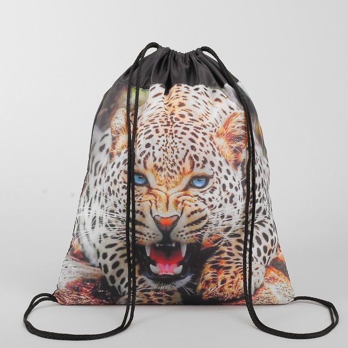 Мешок для обуви "Леопард", отдел на шнурке