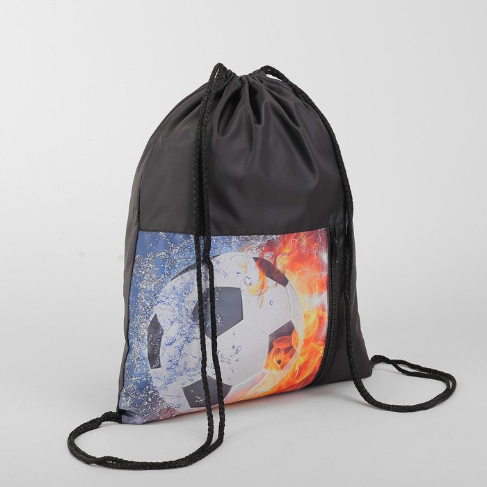 Мешок для обуви "Мяч", отдел на шнурке, наружный карман