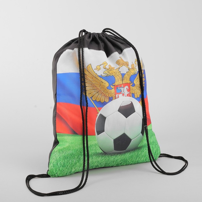 Мешок для обуви "Мяч и герб", отдел на шнурке