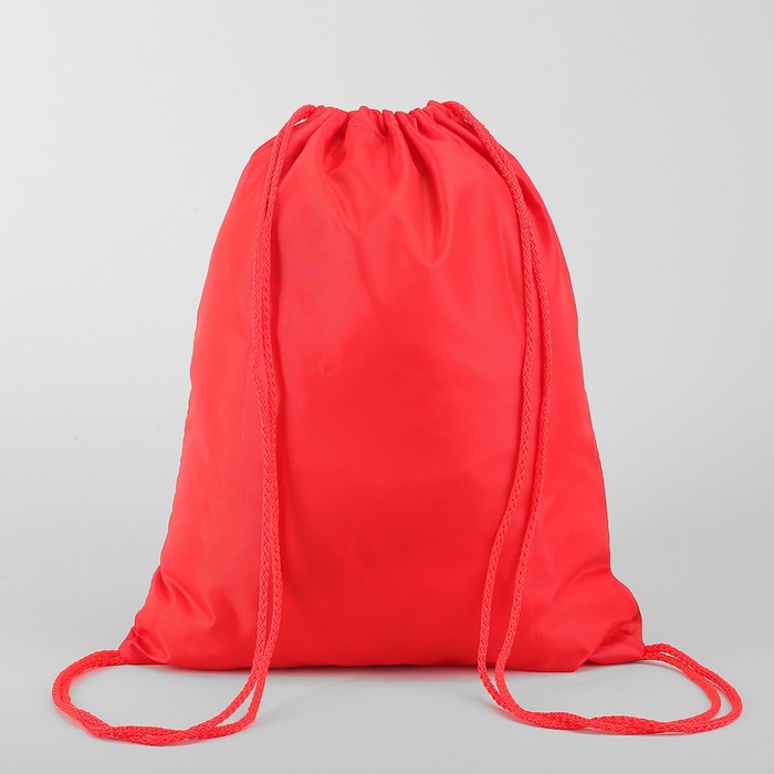 Мешок для обуви "Сердца", отдел на шнурке, наружный карман, цвет красный