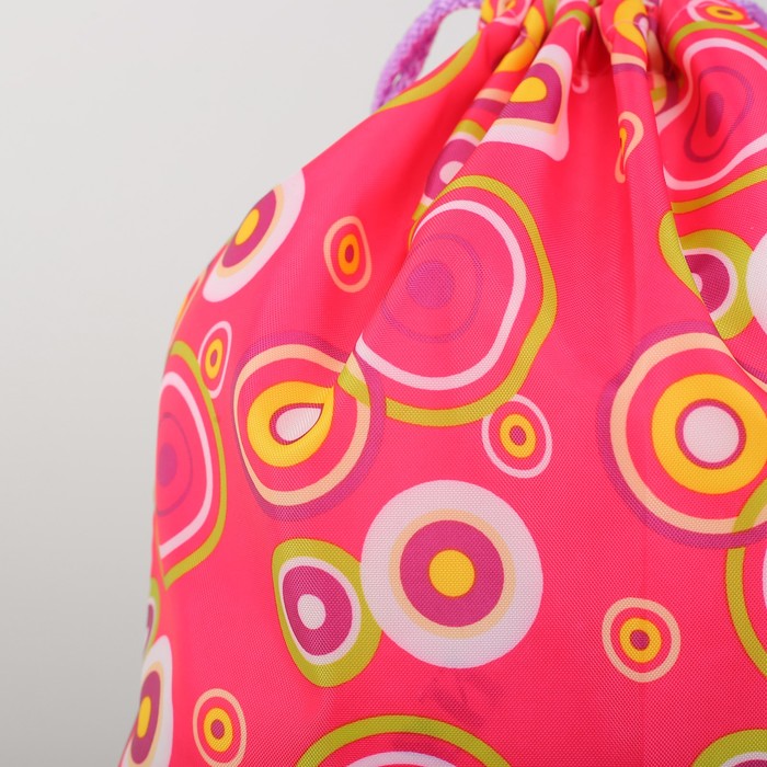 Мешок для обуви "Круги", отдел на шнурке