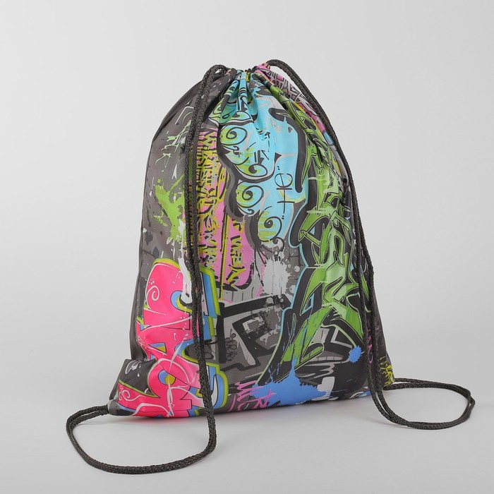 Мешок для обуви "Граффити", отдел на шнурке