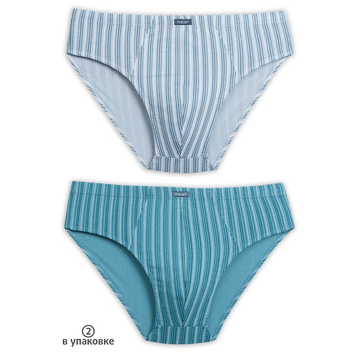 Набор мужских трусов (2 шт), размер XL, цвет голубой/морская волна