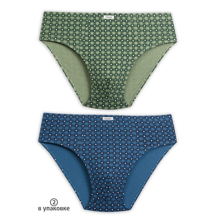 Набор мужских трусов (2 шт), размер M, цвет хаки/джинс