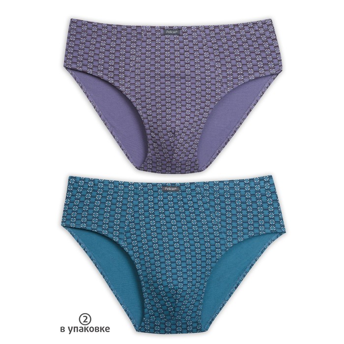 Набор мужских трусов (2 шт), размер L, цвет джинс/сиреневый