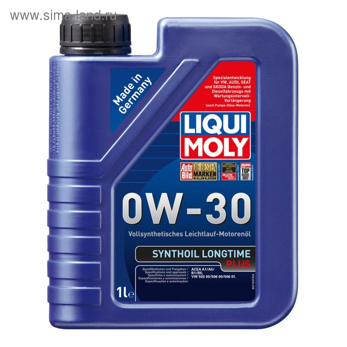 Масло моторное LiquiMoly 0W-30 Syntohoil Longtime Plus синт., А5/В5, 1 л 1187 liquimoly нс синт компр масло kompressorenoil 1л