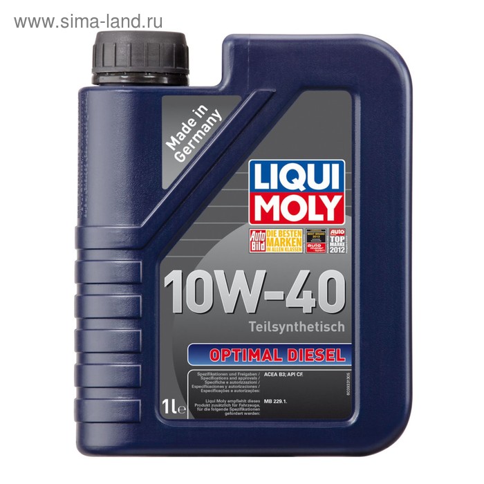 фото Масло моторное liquimoly 10w-40 optimal diesel hc, 1 л