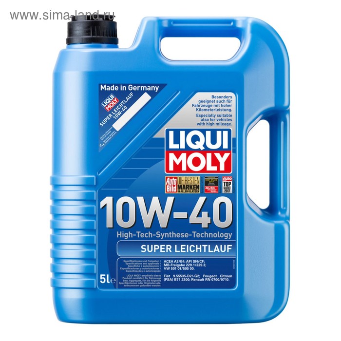 

Масло моторное LiquiMoly 10W-40 Super Leichtlauf, 5 л