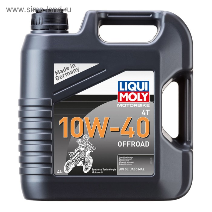 масло моторное liquimoly marine 4t motor oil 10w 30 нс синтетическое 5 л Масло моторное LiquiMoly 4T 10W-40 Motorbike Offroad, 4 л