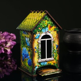 Чайный домик 'Домик с корзинкой цветов', 9,8×9,8×17,4 см Ош