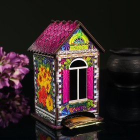 Чайный домик 'Домик с цветами', 9,8×9,8×17,4 см Ош