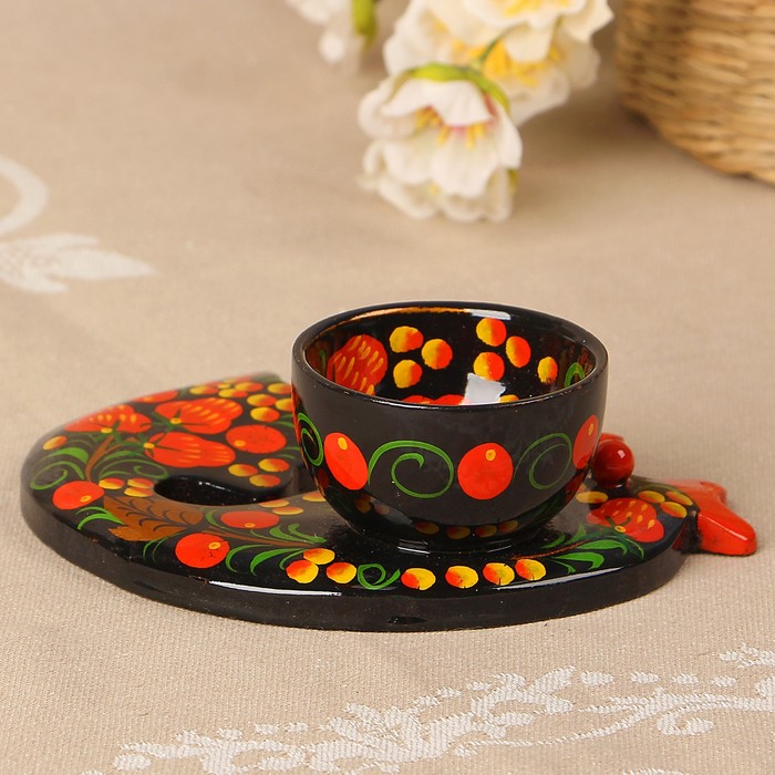 Солонка «Рыба», 13×9 см, хохлома