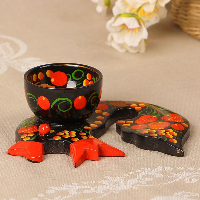 Солонка «Рыба», 13×9 см, хохлома