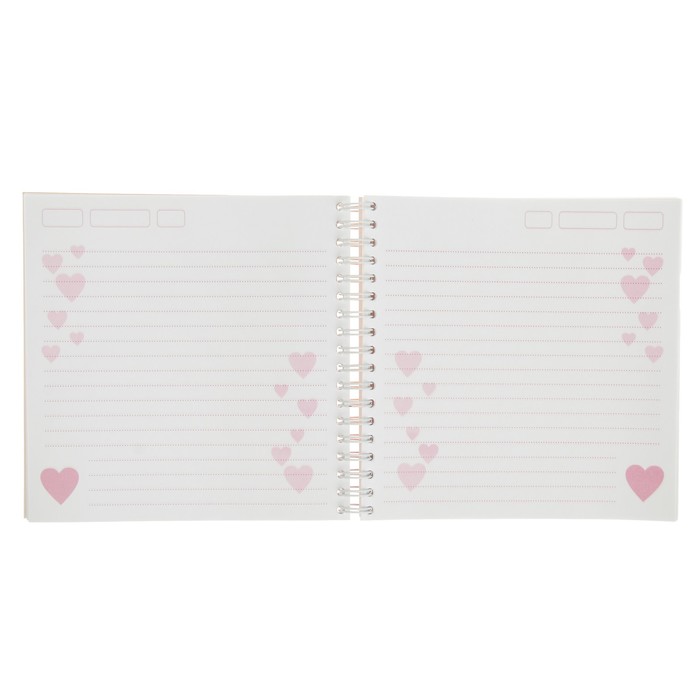 Записная книжка-дневничок 154х154мм, 120 листов Сердце радуга, пластиковая обложка